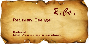 Reizman Csenge névjegykártya